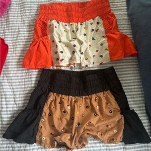 free people embroidered shorts